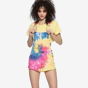 Rainbow Tie-Dye Overalls